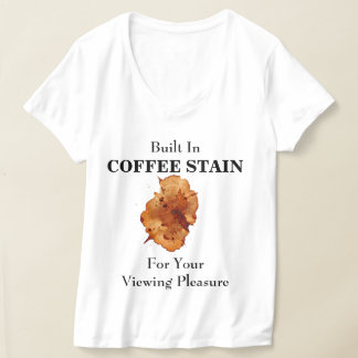 コーヒーの染みが最初からある Tシャツ