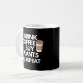 コーヒーの植物買を繰り返す コーヒーマグカップ (正面左)