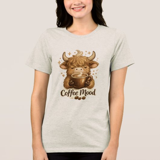 コーヒーの気分牛Tシャツ トライブレンドTシャツ (正面)