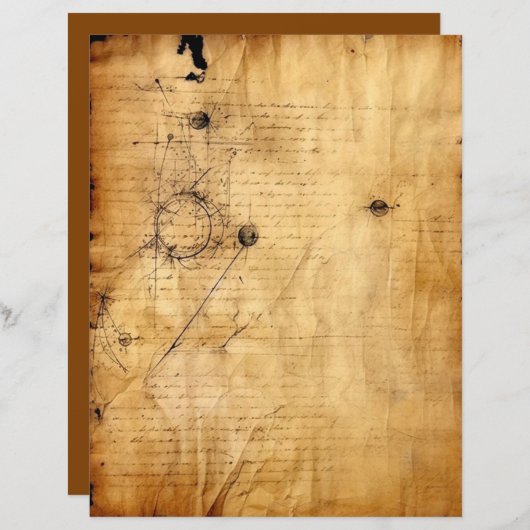 コーヒーの汚れた紙の手紙のスタンプの汚れ (正面/裏面)