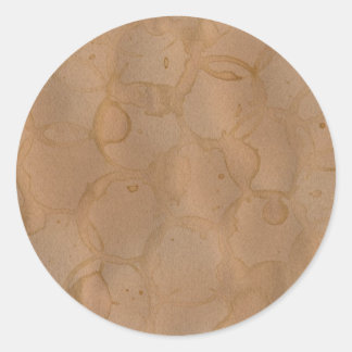 コーヒーの汚れ背景 ラウンドシール