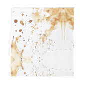 コーヒーの汚れ ノートパッド (正面)