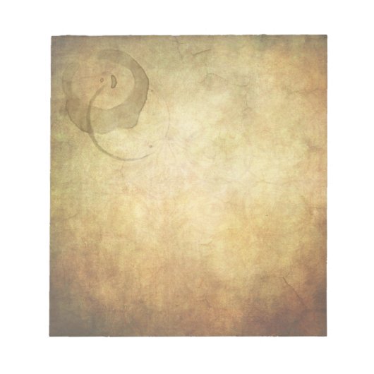 コーヒーの汚れ ノートパッド (正面)