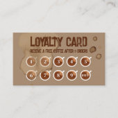 コーヒーの汚れ ロイヤリティカード (正面)