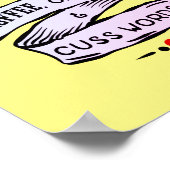 コーヒーの混沌と弱音おもしろい語 ポスター (角)