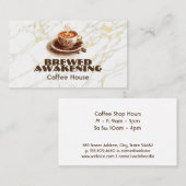 コーヒーの淹れ方 | 金ゴールド白大理石 ロイヤリティカード (正面/裏面)