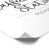 コーヒーの淹れ込みステーション、コーヒーエスプレッソバー標識 ポスター (角)