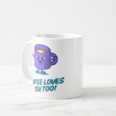 コーヒーの温かい抱擁 コーヒーマグカップ (正面左)