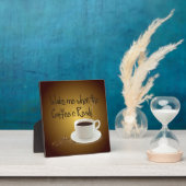 コーヒーの準備ができたら目を覚ます フォトプラーク (インサイチュ)