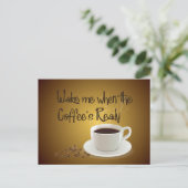 コーヒーの準備ができたら目を覚ます ポストカード (スタンド正面)