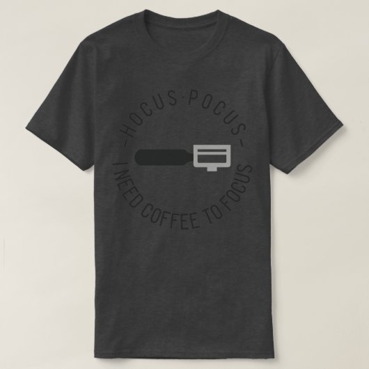 コーヒーの焦点 Tシャツ (デザイン正面)
