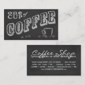 コーヒーの白板アート1杯 名刺 (正面/裏面)