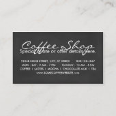 コーヒーの白板アート1杯 名刺 (裏面)