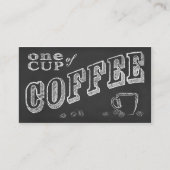 コーヒーの白板アート1杯 名刺 (正面)