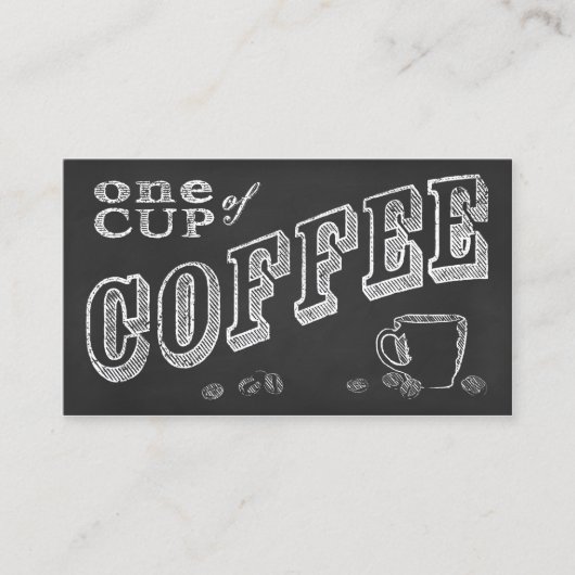 コーヒーの白板アート1杯 名刺 (正面)