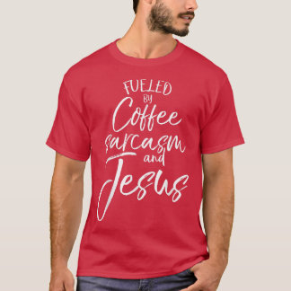 コーヒーの皮肉とイエス・ボールドのクリスチャンTに煽られる Tシャツ