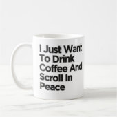 コーヒーの皮肉を飲みたいおもしろい コーヒーマグカップ (左)