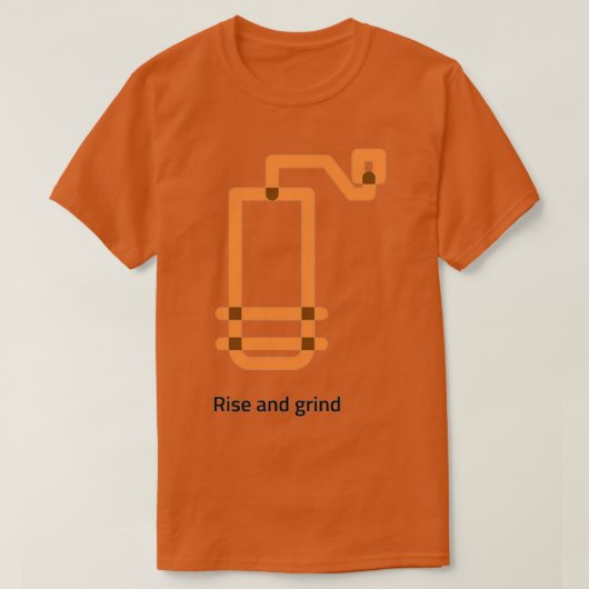 コーヒーの盛り上げと挽き2 Tシャツ (デザイン正面)