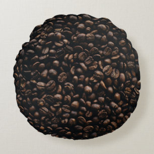 コーヒーの種を茶色にする ラウンドクッション