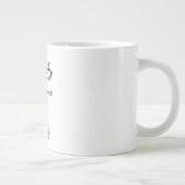 コーヒーの穏やかな母性シルエットアート ジャンボコーヒーマグカップ (右)