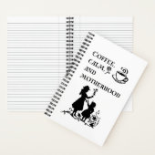 コーヒーの穏やかな母性シルエットアート ノートブック (内側)