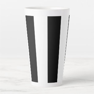 コーヒーの縦置きマストライプのグ(白黒) カフェラテマグ