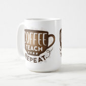 コーヒーの繰り返教えし コーヒーマグカップ (正面左)