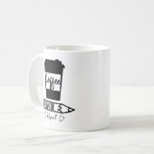 コーヒーの繰り返教えし コーヒーマグカップ (正面左)