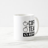 コーヒーの繰り返教えし コーヒーマグカップ (正面右)
