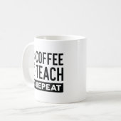 コーヒーの繰り返教えし コーヒーマグカップ (正面左)