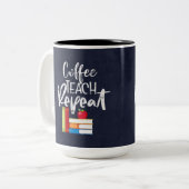 コーヒーの繰り返教えし ツートーンマグカップ (正面左)