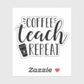 コーヒーの繰り返教えし |先生おもしろいコーヒー愛好家 シール (シート)