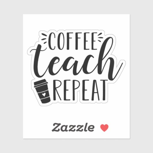 コーヒーの繰り返教えし |先生おもしろいコーヒー愛好家 シール (シート)