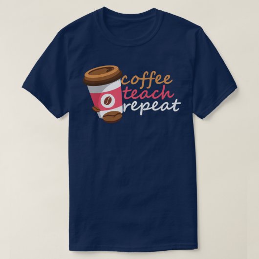 コーヒーの繰り返教えし Tシャツ (デザイン正面)