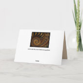 コーヒーの羽フラクタルグリーティングカード カード (裏面)