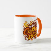 コーヒーの至福まで目覚める マグカップ (正面右)