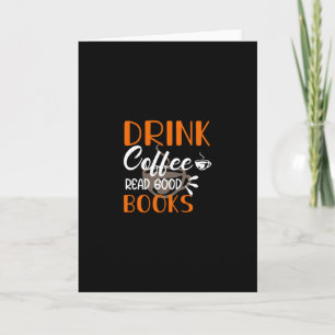 コーヒーの良読い本を飲む カード