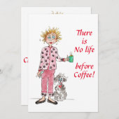 コーヒーの色のスケッチの前に人生はない シーズンカード (正面/裏面)