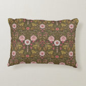 コーヒーの茶色の野生の庭 アクセントクッション (裏面)