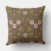 コーヒーの茶色の野生の庭 クッション (裏面)