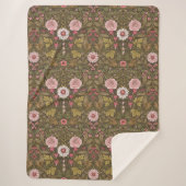 コーヒーの茶色の野生の庭 シェルパブランケット (正面)