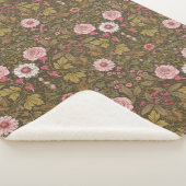 コーヒーの茶色の野生の庭 シェルパブランケット (3/4)