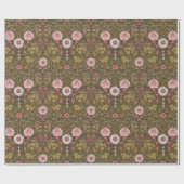 コーヒーの茶色の野生の庭 ラッピングペーパー (フラット)