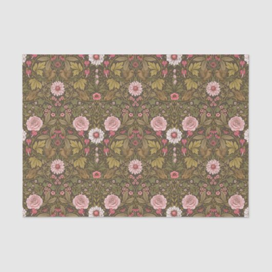 コーヒーの茶色の野生の庭 薄葉紙 (正面)