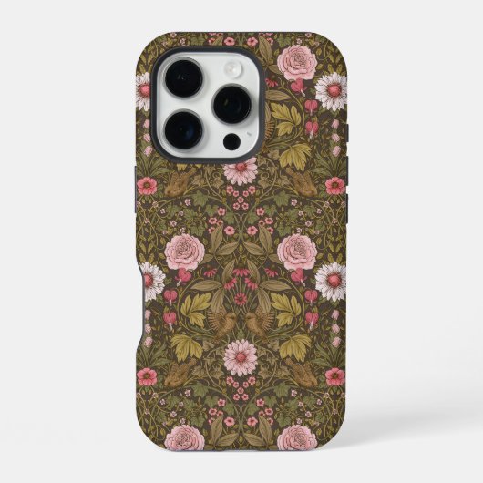 コーヒーの茶色の野生の庭 iPhoneケース (裏面)