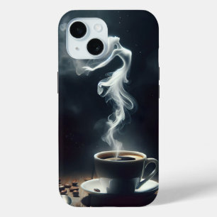 コーヒーの蒸気で舞うダンサー iPhone 15ケース