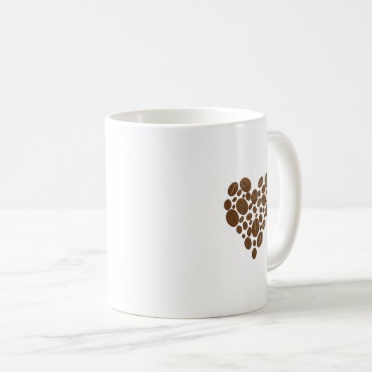 コーヒーの言葉を愛ユニークする コーヒーマグカップ (正面右)