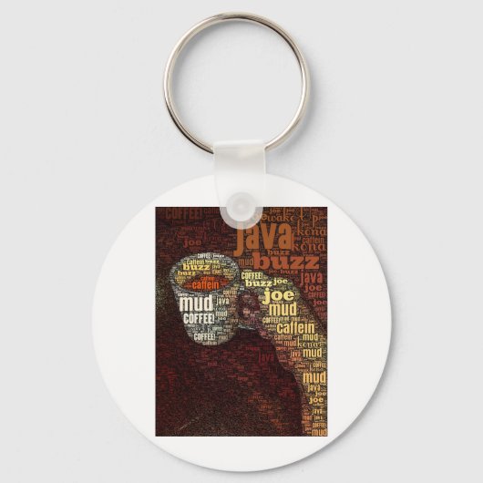 コーヒーの言葉 キーホルダー (正面)