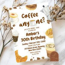 コーヒーの誕生日パーティーイラスト