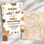 コーヒーの誕生日パーティーイラスト 招待状